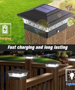 12 Pack Solar Post Cap Lights Waterproof for 4×4 Wood Vinyl Posts 2