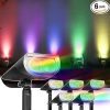 Solar Fence Post Cap Lights 12 Pack Black Waterproof LED Flame Light 3