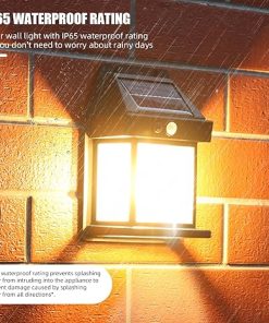 Solar Motion Sensor Fence Lights 4 Pack IP65 Waterproof Outdoor LED 2