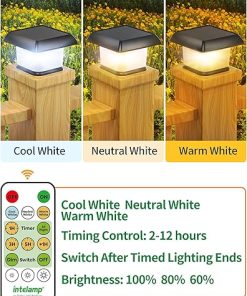 Solar Post Cap Lights Outdoor Waterproof 6 Pack LED Lighting 2