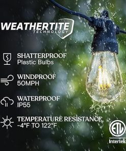 Brightech Ambience Pro Solar String Lights 48ft Waterproof LED 2
