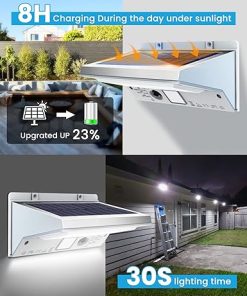 Outdoor Solar Motion Sensor LED Flood Lights for Yard and Garage 2