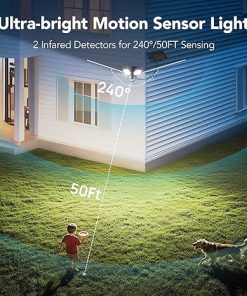Hybrid LED Motion Sensor Flood Light with Bluetooth APP for Outdoors 2