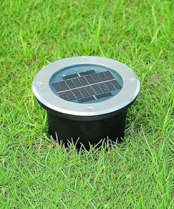 LED Solar Ground Lights Waterproof Round Garden Outdoor Landscape