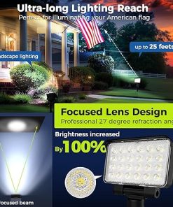 Outdoor Waterproof Solar Spot Lights 4 Pack with 63 LED Lighting Modes 2