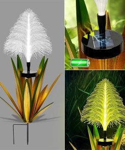 Metal Agave Plants Outdoor Decor Gift for Garden and Yard Art  
7 Color Changing Solar Garden Lights for Pathway Xmas Decor  
Waterproof Garden Pathway Lights Set of 3 Light Green Xmas Decor 2