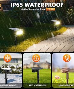 Solar Outdoor Lights with 40LEDs 3 Brightness Modes Adjustable USB Charging 2