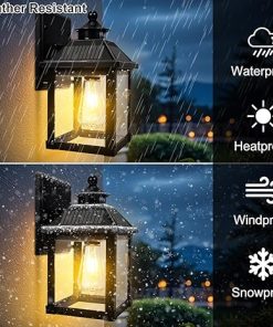 2 Pack Solar Wall Lights Outdoor Motion Sensor LED for Porch and Patio 2