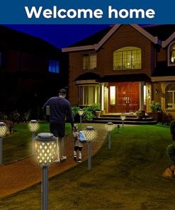 Solar Torch Lights 8 Pack Outdoor Waterproof Garden Flame Decor 2
