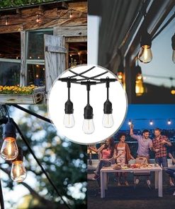 Bomcosy 2700K Solar String Lights 100 ft for Outdoor Patios 2
