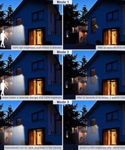 Outdoor Solar Motion Sensor Street Lights 10000LM IP67 Waterproof 4-Pack 2