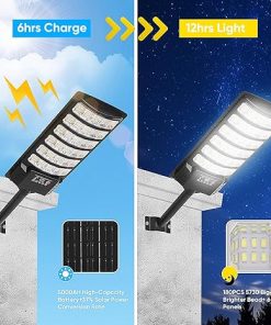 4 Pack Solar Street Lights 30000LM LED Motion Sensor Outdoor Flood Light 2