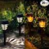 20 Pack Solar Pathway Lights for Outdoor Garden and Walkway Use