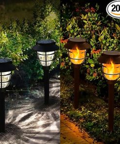 20 Pack Solar Pathway Lights for Outdoor Garden and Walkway Use