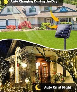 600 LED Solar String Lights Green Wire for Outdoor Decor 2