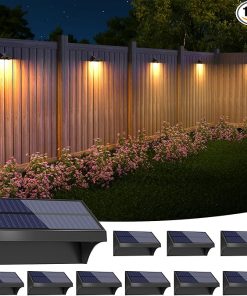 NIORSUN Outdoor Fence Solar Lights – Bright 1500mAh, 10 Pack