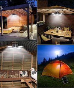 Aqonsie Solar Powered Shed Light with Motion Sensor and Remote 2