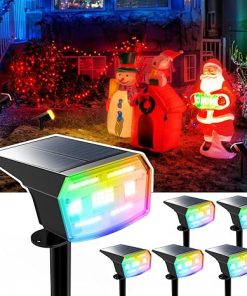 Solar Spot Lights Outdoor 59 LED Color Changing Waterproof Uplights