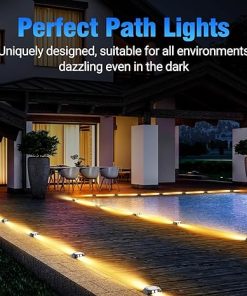 Quntis 12 Pack Solar Deck Lights Waterproof LED for Driveway Garden 2