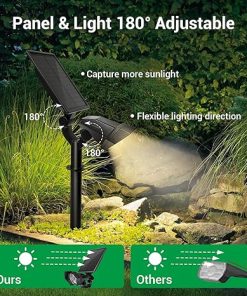 Solar Spotlights Outdoor 4 Modes Adjustable 3000K 6000K IP65 Waterproof 2