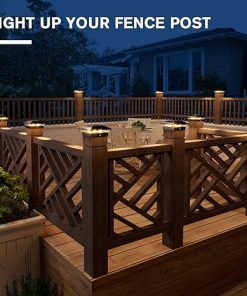 Solar Post Cap Lights Outdoor 12 Pack Waterproof for 4×4 5×5 Posts 2