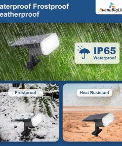 Outdoor Solar Lights Waterproof IP65 LED Spot Light for Garden 6PC 2