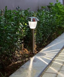 Solar LED Outdoor Lights 8-Pack Stainless Steel Landscape Pathway