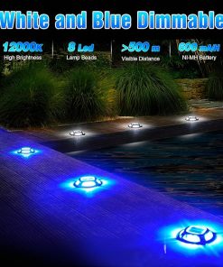 Solar Driveway Lights 10 Pack IP68 Waterproof LED for Pathway Garden 2