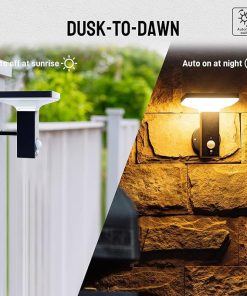 Yoolax Motion Activated Solar Porch Light Outdoor Wall Sconce 1 Pack 2