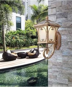 Traditional Solar Waterproof Wall Lamp Outdoor Lighting Fixture 2