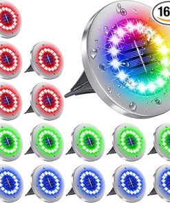 NFESOLAR 16 Pack Solar Lights Outdoor Waterproof Landscape Pathway