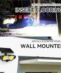 Solar Outdoor Motion Sensor LED Light with Remote Control and IP65 Waterproof 2