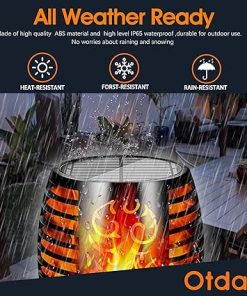 Otdair 96 LED Solar Tiki Torches 4 Pack Waterproof Outdoor Lights 2