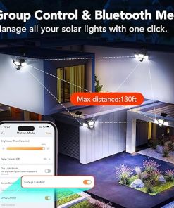 Smart Solar Outdoor Lights 330° Adjustable IP65 Flood Lights with App Control 2