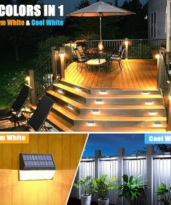 Aulanto 8 Pack Solar Deck Lights Waterproof Outdoor Garden Patio Fence 2