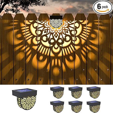 6 Pack Solar Fence Lights Waterproof Garden Wall Step Light Set 6 Pack Solar Fence Lights Waterproof Garden Wall Step Light Set