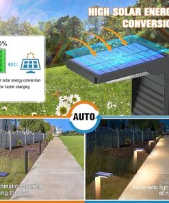 Volisun Solar Pathway Lights 2 Pack Super Bright Waterproof Garden Lights 2
