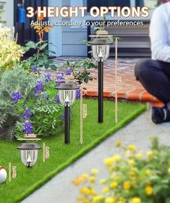 Bright 10 Pack Waterproof Solar Lights for Outdoor Garden Use 2