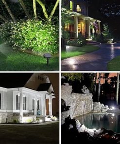 WELALO 6 Pack Solar Spot Lights Outdoor 52 LED IP65 Landscape Lights 2