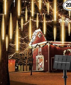 Minetom Solar Meteor Shower Lights 20 Tubes 720 LED Outdoor Decor