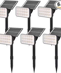 Solar Spot Lights Outdoor 6 Pack Landscape Lights IP65 Waterproof