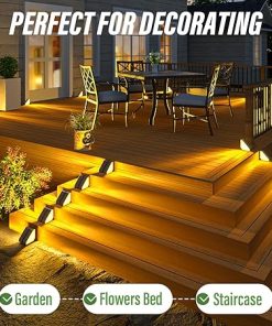 Solar Step Lights 10 Pack IP65 Waterproof Outdoor Yard Decor 2
