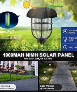 Bright Waterproof Solar Lights for Garden Pathway 8 Pack 2
