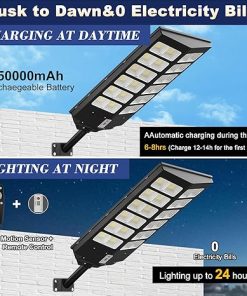 7200W Solar Street Lights Outdoor Motion Sensor 9600LM Waterproof 2