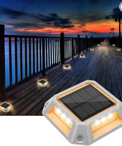 VOLISUN Solar Driveway Lights 8-Pack Waterproof Outdoor Step Light