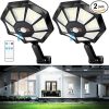 Outdoor Solar Flood Lights with Motion Sensor 6500K 2-Pack