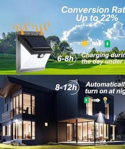 40 LED Solar Lights Outdoor Motion Sensor 3 Lighting Modes 10 Pack 2