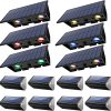 Solar Powered 6 Pack Fence Lights and 8 Pack Waterproof Stair Lights