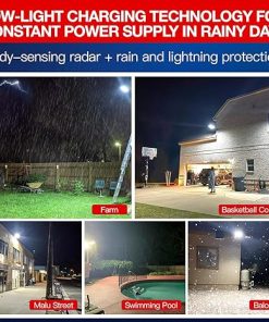 Outdoor Solar Street Lights with Motion Sensor and Remote Control 2