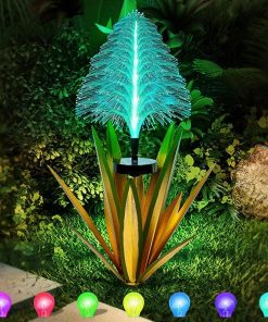 Metal Agave Plants Outdoor Decor Gift for Garden and Yard Art  
7 Color Changing Solar Garden Lights for Pathway Xmas Decor  
Waterproof Garden Pathway Lights Set of 3 Light Green Xmas Decor